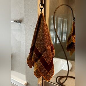 Vintage Geometric Print Square Scarf 18” x 18” ✳️Damaged *Please see pictures